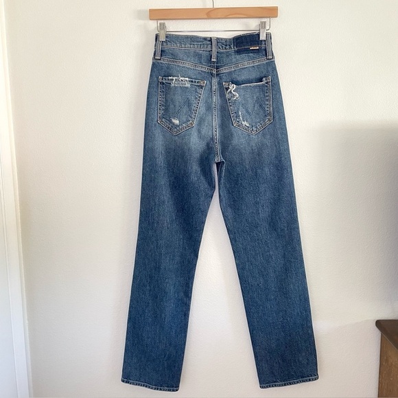 Mother Superior High Waisted Study Hover Distressed Jean Peaches and Screams 24 - Picture 5 of 16